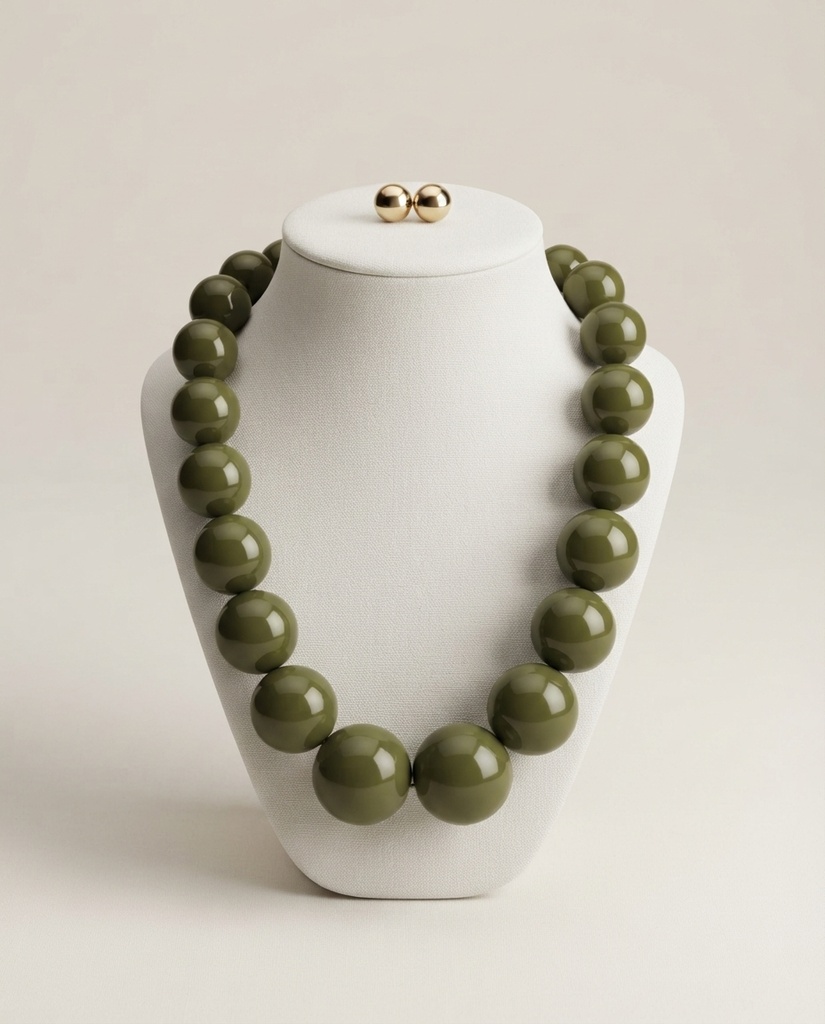 Set Oliva Magna - Collar + Aretes