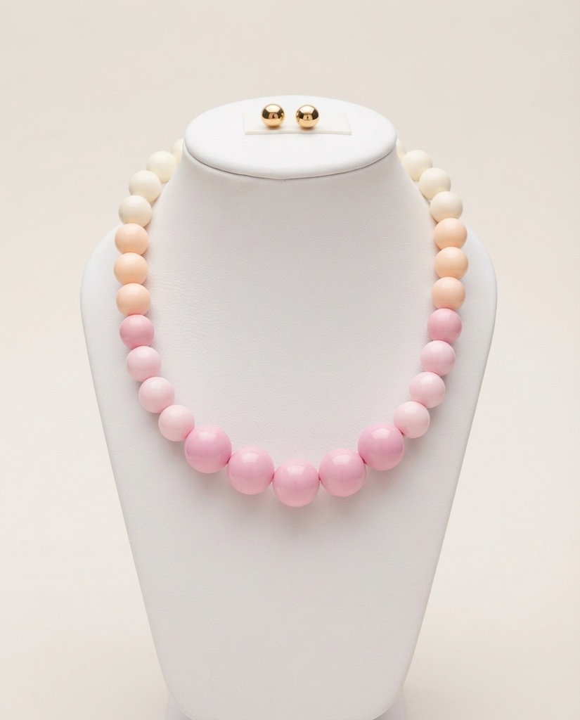 Set Amanecer Rosado - Collar + Aretes